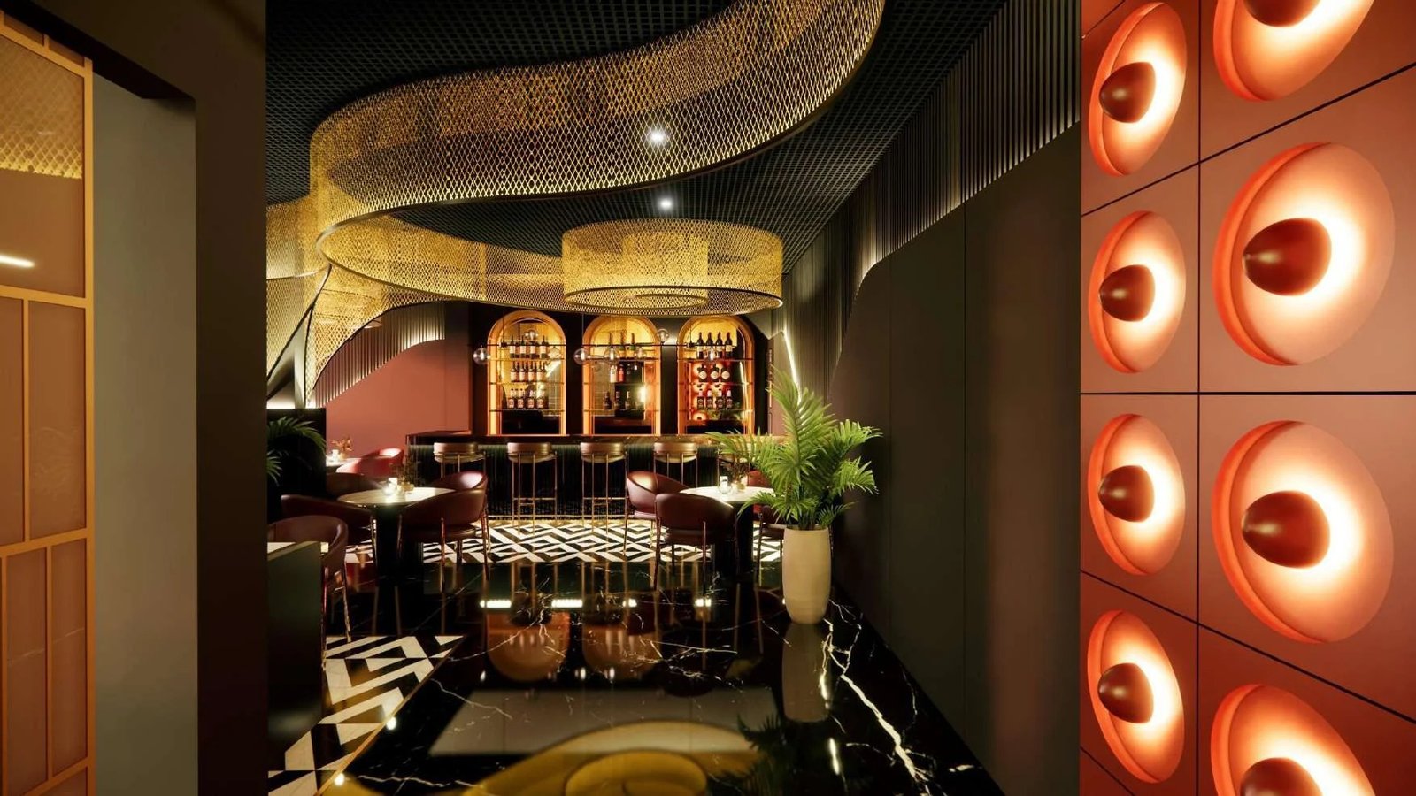 Elegant bar seating