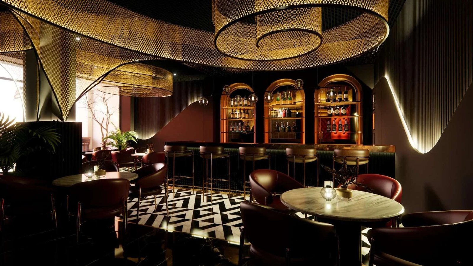 The Red Room bar interior